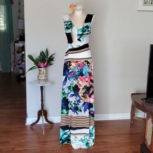 Liquid Jade printed cut out Maxi Clover Canyon